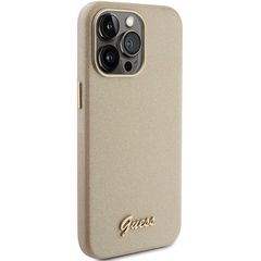 Guess Glitter Glossy Script case for iPhone 15 Pro - gold-thumb-3