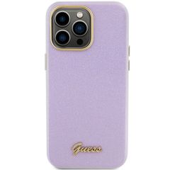 Guess Glitter Glossy Script case for iPhone 15 Pro - lilac-thumb-2