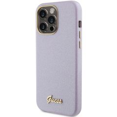 Guess Glitter Glossy Script case for iPhone 15 Pro Max - lilac-thumb-1