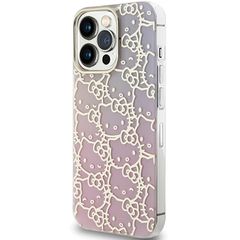 Hello Kitty IML Gradient Electrop Crowded Kitty Head Case for iPhone 15 Pro - Pink-thumb-1