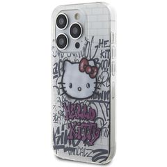 Hello Kitty IML Kitty On Bricks Graffiti case for iPhone 15 Pro - white-thumb-1