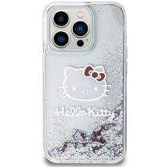 Hello Kitty Liquid Glitter Charms Kitty Head case for iPhone 15 Pro - silver-thumb-2