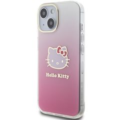 Hello Kitty IML Gradient Electrop Kitty Head case for iPhone 15 - pink-thumb-1