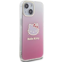 Hello Kitty IML Gradient Electrop Kitty Head case for iPhone 15 - pink-thumb-3
