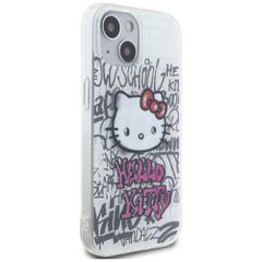 Hello Kitty IML Kitty On Bricks Graffiti case for iPhone 15 - white-thumb-3