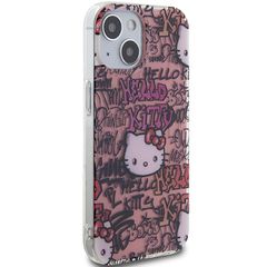 Hello Kitty IML Tags Graffiti case for iPhone 15 - pink-thumb-3