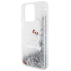 Hello Kitty Liquid Glitter Charms Kitty Head case for iPhone 15 Pro Max - silver-thumb-4