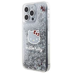 Hello Kitty Liquid Glitter Charms Kitty Head case for iPhone 15 Pro Max - silver-thumb-1