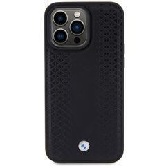 BMW Leather Diamond Pattern case for iPhone 15 Pro Max - black-thumb-2