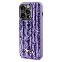 Guess Sequin Script Metal case for iPhone 14 Pro Max - purple-thumb-1