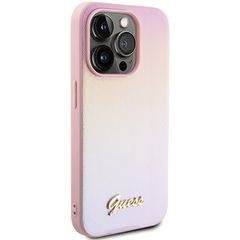 Guess Saffiano Iridescent Script case for iPhone 14 Pro - pink-thumb-3