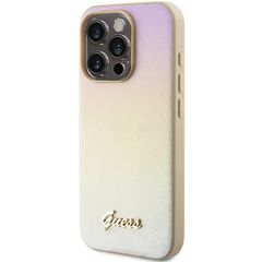 Guess Saffiano Iridescent Script case for iPhone 14 Pro Max - gold-thumb-1