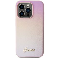 Guess Saffiano Iridescent Script case for iPhone 14 Pro Max - pink-thumb-2
