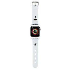Karl Lagerfeld 3D Rubber Karl&Choupette; Heads strap for Apple Watch 42/44/45/49mm - white