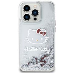 Hello Kitty Liquid Glitter Charms Kitty Head case for iPhone 14 Pro - silver-thumb-2