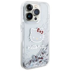 Hello Kitty Liquid Glitter Charms Kitty Head case for iPhone 14 Pro - silver-thumb-3