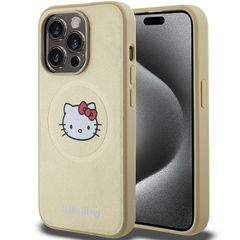 Hello Kitty Leather Kitty Head MagSafe case for iPhone 14 Pro - gold-thumb-0