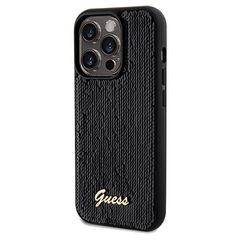 Guess Sequin Script Metal case for iPhone 14 Pro - black-thumb-1