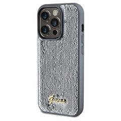Guess Sequin Script Metal case for iPhone 14 Pro - silver-thumb-1