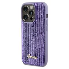 Guess Sequin Script Metal case for iPhone 14 Pro - purple-thumb-1