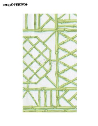 Xαρτοπετσέτες Guest Bamboo Screen Moss Green Linen 10.8x19.7cm Caspari (12 Tεμάχια)