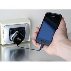 ΠΡΙΖΑ 230V 12 ΜΕ 1 USB ΚΑΙ ΚΑΛΩΔΙΟ ΦΟΡΤΙΣΗΣ MICRO USB 90cm 2400mA FAST CHARGER-thumb-2