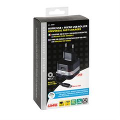 ΠΡΙΖΑ 230V 12 ΜΕ 1 USB ΚΑΙ ΚΑΛΩΔΙΟ ΦΟΡΤΙΣΗΣ MICRO USB 90cm 2400mA FAST CHARGER-thumb-6