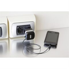 ΠΡΙΖΑ 230V 12 ΜΕ 1 USB ΚΑΙ ΚΑΛΩΔΙΟ ΦΟΡΤΙΣΗΣ MICRO USB 90cm 2400mA FAST CHARGER-thumb-3