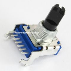 14mm STEREO 50KB ΠΟΤΕΝΣΙΟΜΕΤΡΟ ΠΕΡΙΣΤΡΟΦΙΚΟ ΣΑΣΙ 7-PIN ΑΞΟΝΑΣ 10MM FLAT