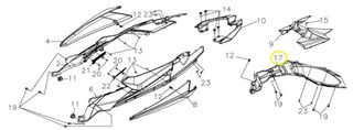 Φτερό Πίσω Εσωτερικό Sym VF.185 2020-2020 80106-VF3-000