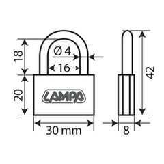 ΛΟΥΚΕΤΟ 30mm BASIC ΜΕ 3 ΚΛΕΙΔΙΑ-thumb-2