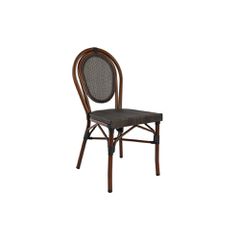 ΚΑΡΕΚΛΑ ΑΛΟΥΜΙΝΙΟΥ KASON BAMBOO LOOK ΚΑΦΕ ΜΕ TEXTLINE 40,5x56,5x89,5 εκ. HM5026
