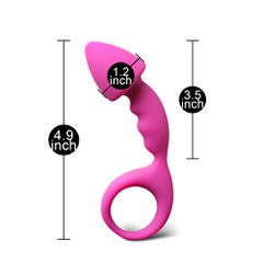 Pink Silicone Curved Comfort Butt Plug-thumb-3