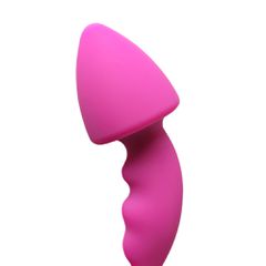 Pink Silicone Curved Comfort Butt Plug-thumb-2