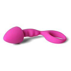 Pink Silicone Curved Comfort Butt Plug-thumb-1