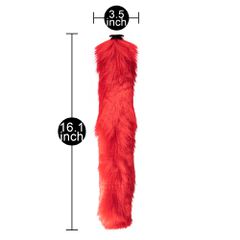 10 Speeds Red Tail Remote Control Rechargeable Vibrating Butt Pl-thumb-4