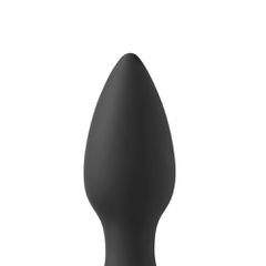 10-Speed Remote Control Black Silicone Vibrating Anal Plug-thumb-2
