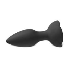10-Speed Remote Control Black Silicone Vibrating Anal Plug-thumb-1