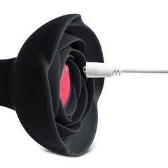 10-Speed Remote Control Black Silicone Vibrating Anal Plug-thumb-4