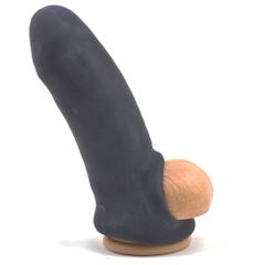 Black Color Penis Extender with Texture Inside-thumb-4