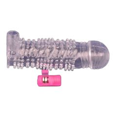 Clear Color Vibrating Penis Sleeve I-thumb-2