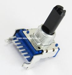 14mm STEREO 10KB ΠΟΤΕΝΣΙΟΜΕΤΡΟ ΠΕΡΙΣΤΡΟΦΙΚΟ ΣΑΣΙ 7-PIN ΑΞΟΝΑΣ 12MM FLAT