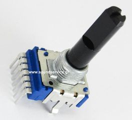 14mm STEREO 50KA ΠΟΤΕΝΣΙΟΜΕΤΡΟ ΠΕΡΙΣΤΡΟΦΙΚΟ ΣΑΣΙ 7-PIN ΑΞΟΝΑΣ 20MM FLAT