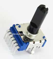 14mm STEREO 50KA ΠΟΤΕΝΣΙΟΜΕΤΡΟ ΠΕΡΙΣΤΡΟΦΙΚΟ ΠΛΑΚΕΤΑΣ 7-PIN ΑΞΟΝΑΣ 16MM FLAT