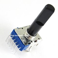 12mm STEREO 10KA ΠΟΤΕΝΣΙΟΜΕΤΡΟ ΠΕΡΙΣΤΡΟΦΙΚΟ ΠΛΑΚΕΤΑΣ 6-PIN ΑΞΟΝΑΣ 21mm FLAT