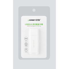 Ugreen Card Reader USB 3.0 για SD/microSD - Λευκό-thumb-1
