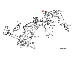 ΛΑΣΤΙΧΟ ΠΙΣΩ ΦΤΕΡΟΥ HONDA GLX ΓΝΗΣΙΟ