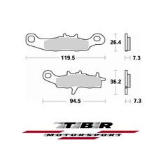 ΤΑΚΑΚΙ BRAKE PADS TBR812 PR-12 KAWASAKI  KX 80 97 FRONT - L