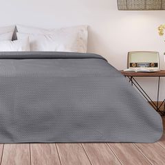Κουβερλί υπέρδιπλο pre-washed Stars Art 12200 σε χρώμα γκρι 230x250cm