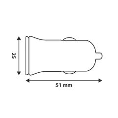 ΑΝΤΑΠΤΟΡΑΣ ΑΝΑΠΤΗΡΑ ΜΕ 2 USB 12/24V 2500 mA LED PLUG-IN 2 (Φ 25mm / ΜΗΚΟΣ 51mm)-thumb-3
